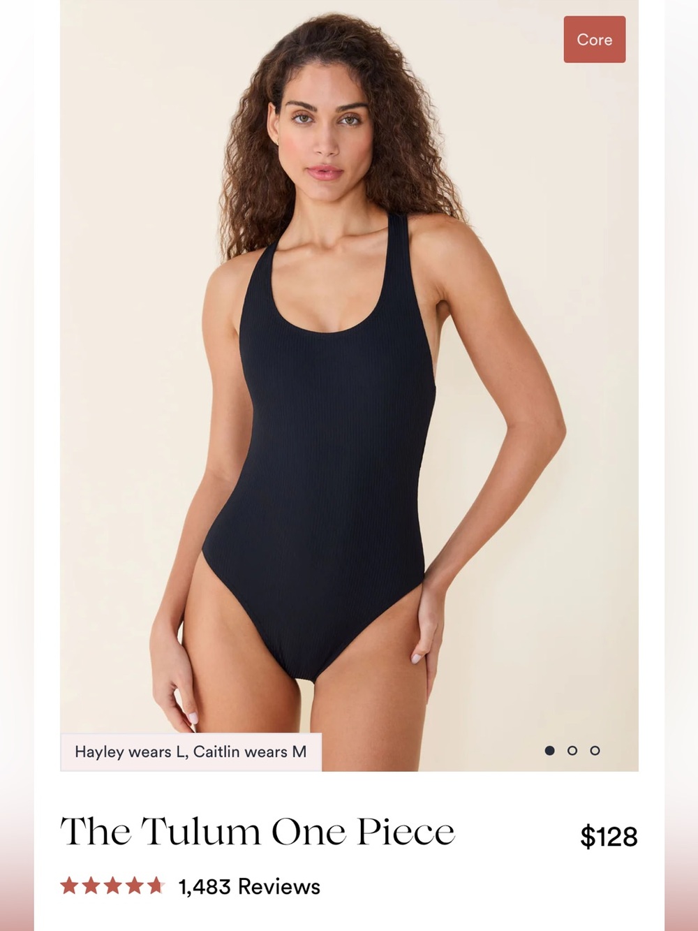 The Tulum One Piece - Eco Ribbed - Black